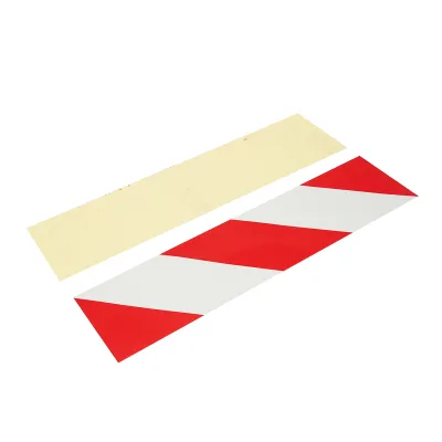 Autocolant reflectorizant dungat alb-rosu - imagine 3