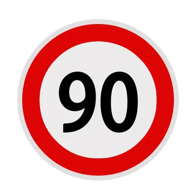 Autocolant limita viteza - 90 fi21