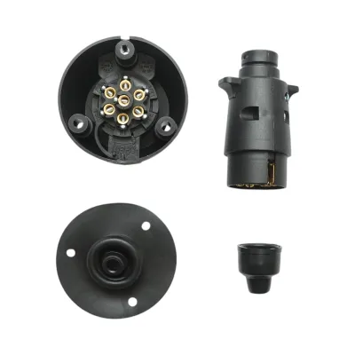 Fisa cu priza 7 pini pentru remorca, material carcasa ebonita 12V - imagine 3
