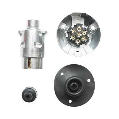 Fisa cu priza 7 pini pentru remorca, material carcasa metalica 12V - imagine 3