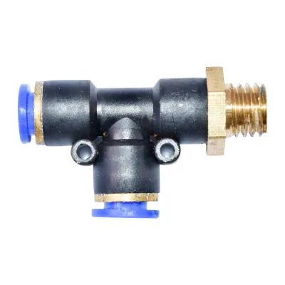 Mufa rapida T plastic amp surub metalic fi 8x8 cu M12