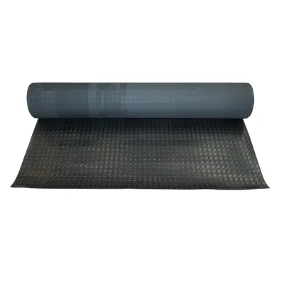 Covor cauciuc SBR+NR fara insertie textila si cu striatie 6x1200x10000mm L=10m; l=1,2m; G=6mm