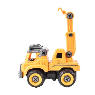 Autospeciala macara cu telecomanda jucarie de constructie care se monteaza DIY - imagine 11