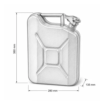 Canistra metal 10L 380x280x135mm Breckner Germany - imagine 3