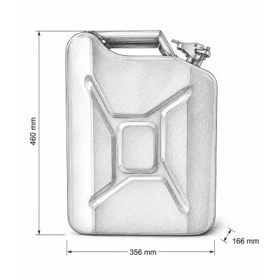 Canistra metal 20L 356x166x460mm Breckner Germany - imagine 3
