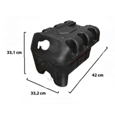 Rezervor apa 30L cu robinet si dozator de sapun 250ml. plastic negru 332x420x331 mm - imagine 2