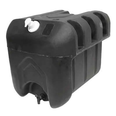 Rezervor apa 50L cu robinet si dozator de sapun 250ml. plastic negru 420x440x400 mm