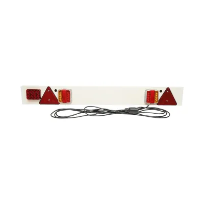 Bara remorca 1220mm, 2x lampa LED, 1x lampa ceata LED, 2x triunghi reflectorizant, cablu 6m si priza 7 pini 12/24V