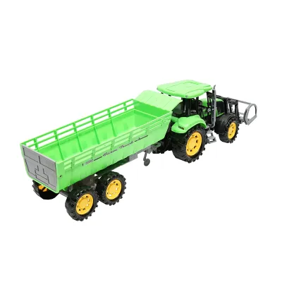 Jucarie tractor cu incarcator frontal si remorca - imagine 7