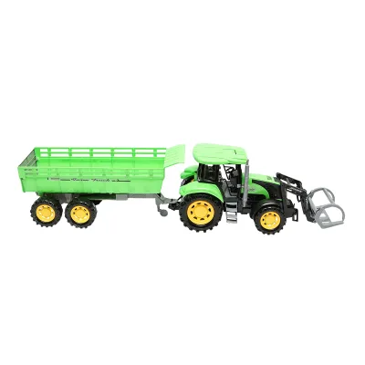 Jucarie tractor cu incarcator frontal si remorca - imagine 8