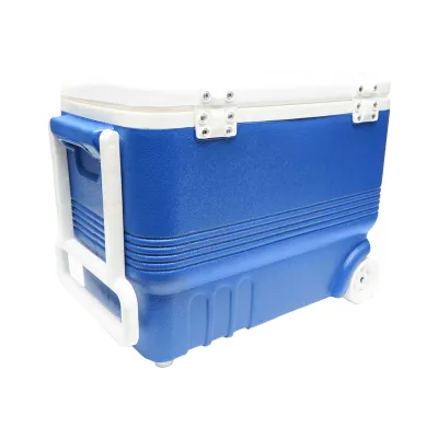 Lada frigorifica pentru picnic 45L albastra cu roti 610x330x440mm Breckner Germany - imagine 6