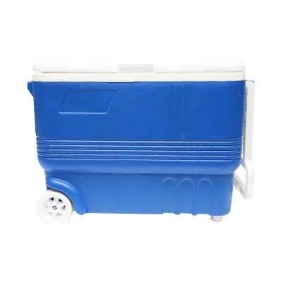 Lada frigorifica pentru picnic 45L albastra cu roti 610x330x440mm Breckner Germany - imagine 4