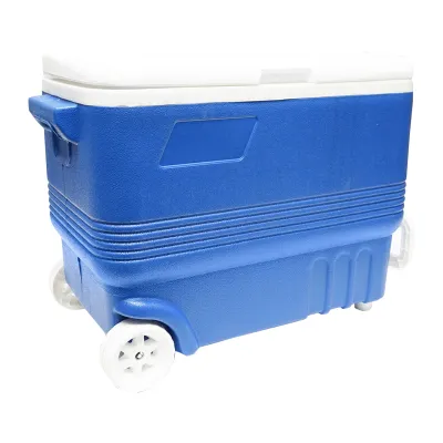 Lada frigorifica pentru picnic 45L albastra cu roti 610x330x440mm Breckner Germany - imagine 5