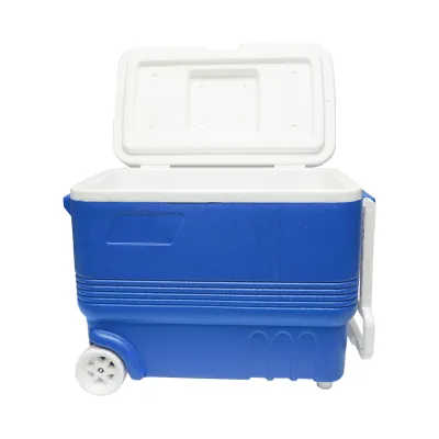 Lada frigorifica pentru picnic 45L albastra cu roti 610x330x440mm Breckner Germany - imagine 2