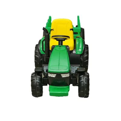 Tractor electric cu remorca telecomanda si baterie pentru copii jucarie 1980x650x610 - imagine 11