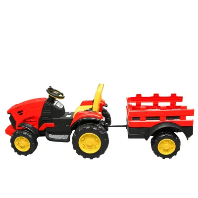 Tractor electric cu remorca telecomanda si baterie pentru copii jucarie 1980x610x650mm - imagine 10