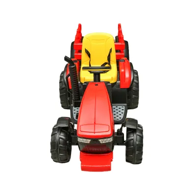 Tractor electric cu remorca telecomanda si baterie pentru copii jucarie 1980x610x650mm - imagine 4