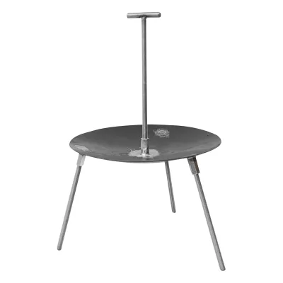 Disc pentru gratar simplu din otel cu 3 picioare si maner, 46cm, cu stanta UTB - imagine 4
