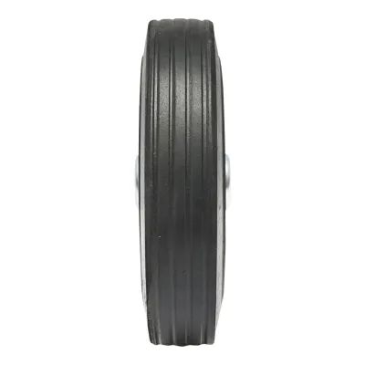 Roata de cauciuc 200X50mm cu janta metalica pentru roata de sprijin remorca prindere pe ax fi20mm - imagine 4