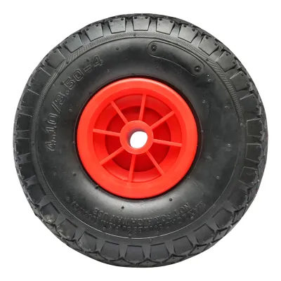 Roata pneumatica 260X85mm cu janta PVC pentru roata de sprijin remorca prindere pe ax fi20mm anvelopa 4.10/3.50-4 - imagine 2