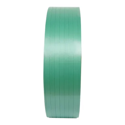 Banda de legat PET poliester, 19x0,8mm, verde, rola 1000m Breckner Germany - imagine 2