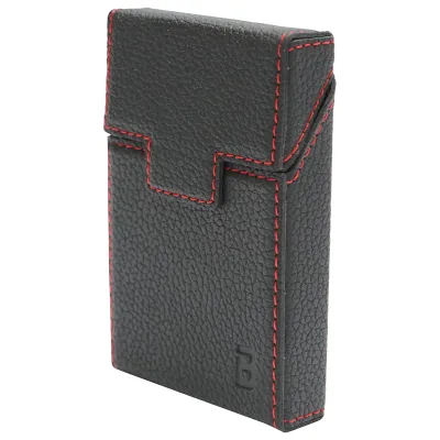Husa neagra din piele pentru pachet de tigari P24 Breckner
