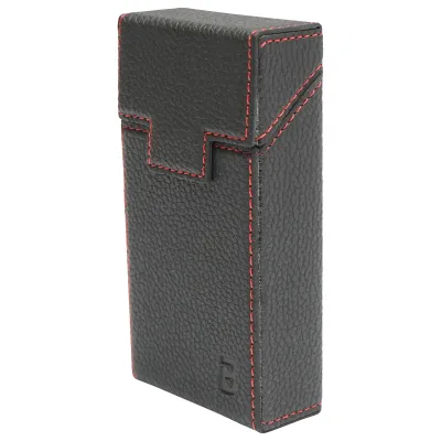 Husa neagra din piele pentru pachet de tigari P25 Breckner